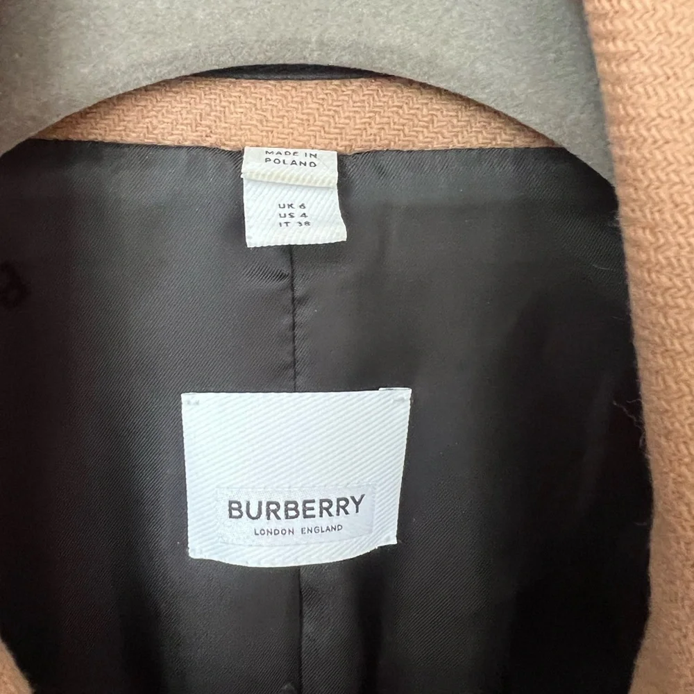 Burberry Camel Wool Cashmere Trench Coat USA 4 - Picture 7 of 16
